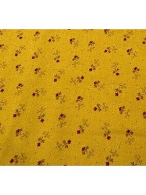 Floral Gatherings by Primitive Gatherings Cotton Fabric Yellow/Red 11" x 44" Qui